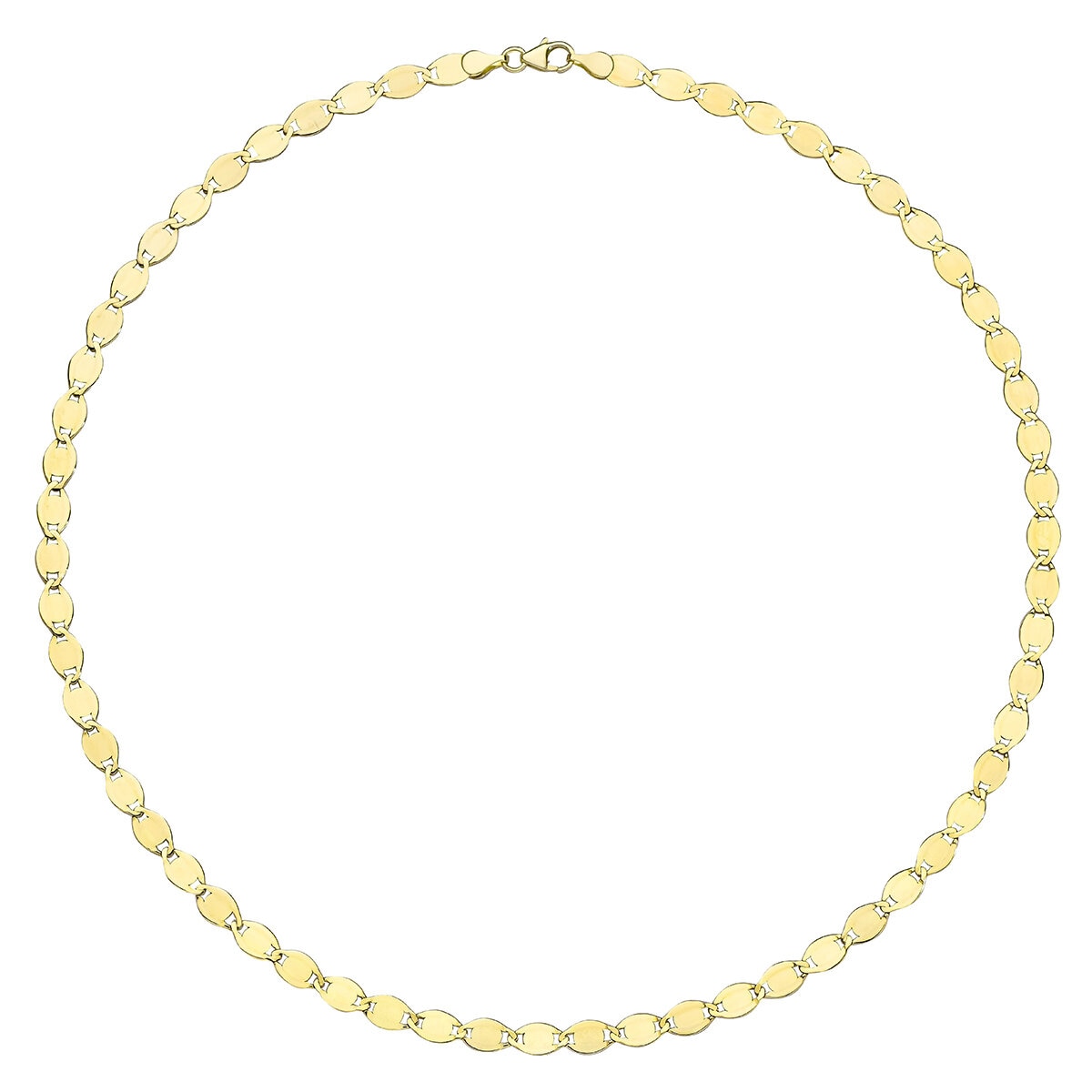 Collar de Eslabones Pulidos, de 14K Oro Amarillo Collar de Eslabones Pulidos, de 14K Oro Amarillo