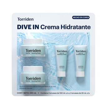 torriden dive in crema hidratante 4 pzas