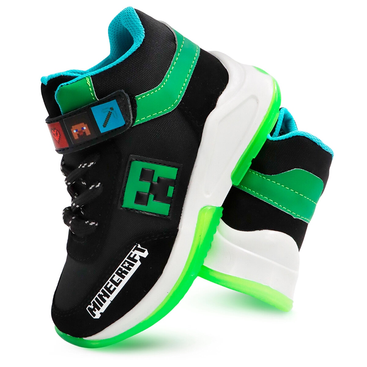 Minecraft, Tenis Tipo Media Bota para Niño, Varias Tallas Minecraft, Tenis Tipo Media Bota para Niño, Varias Tallas