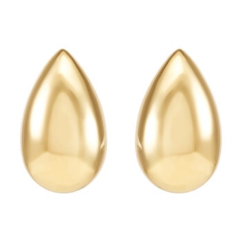 Aretes de Gota de Agua, Oro Amarillo 14K Aretes de Gota de Agua, Oro Amarillo 14K