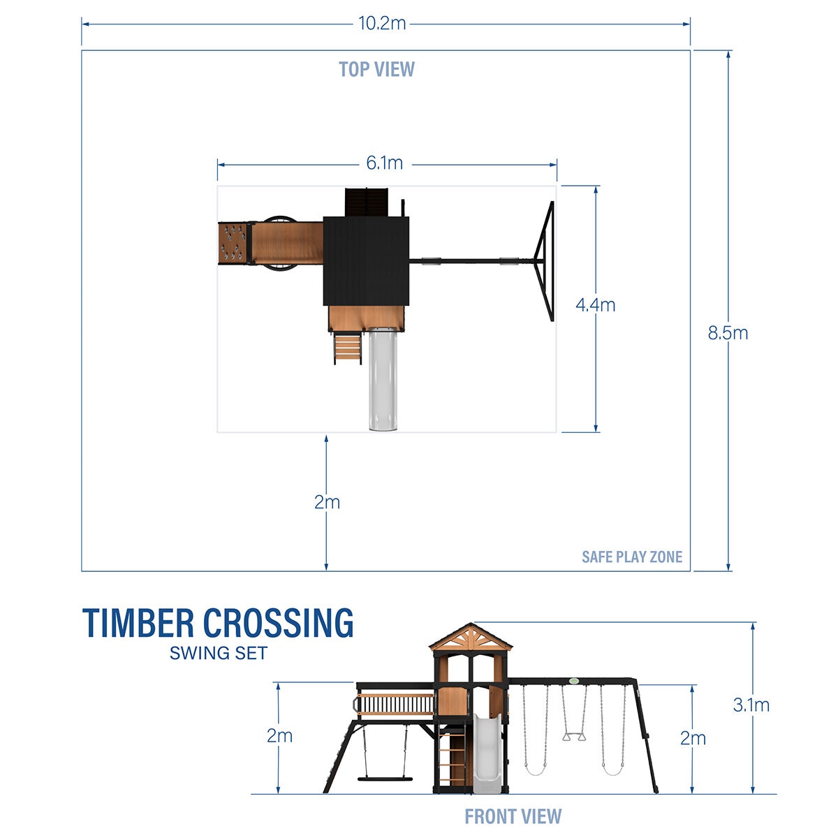 Backyard Discovery Centro de Juegos Timber Crossing