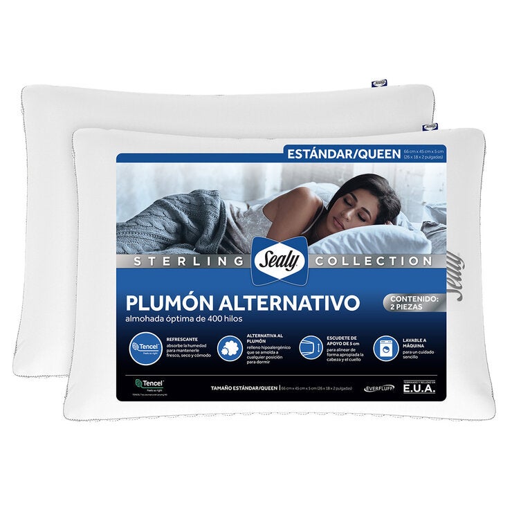 Sealy, Juego de 2 Almohadas de Plumón Alternativo Sealy, Juego de 2 Almohadas de Plumón Alternativo