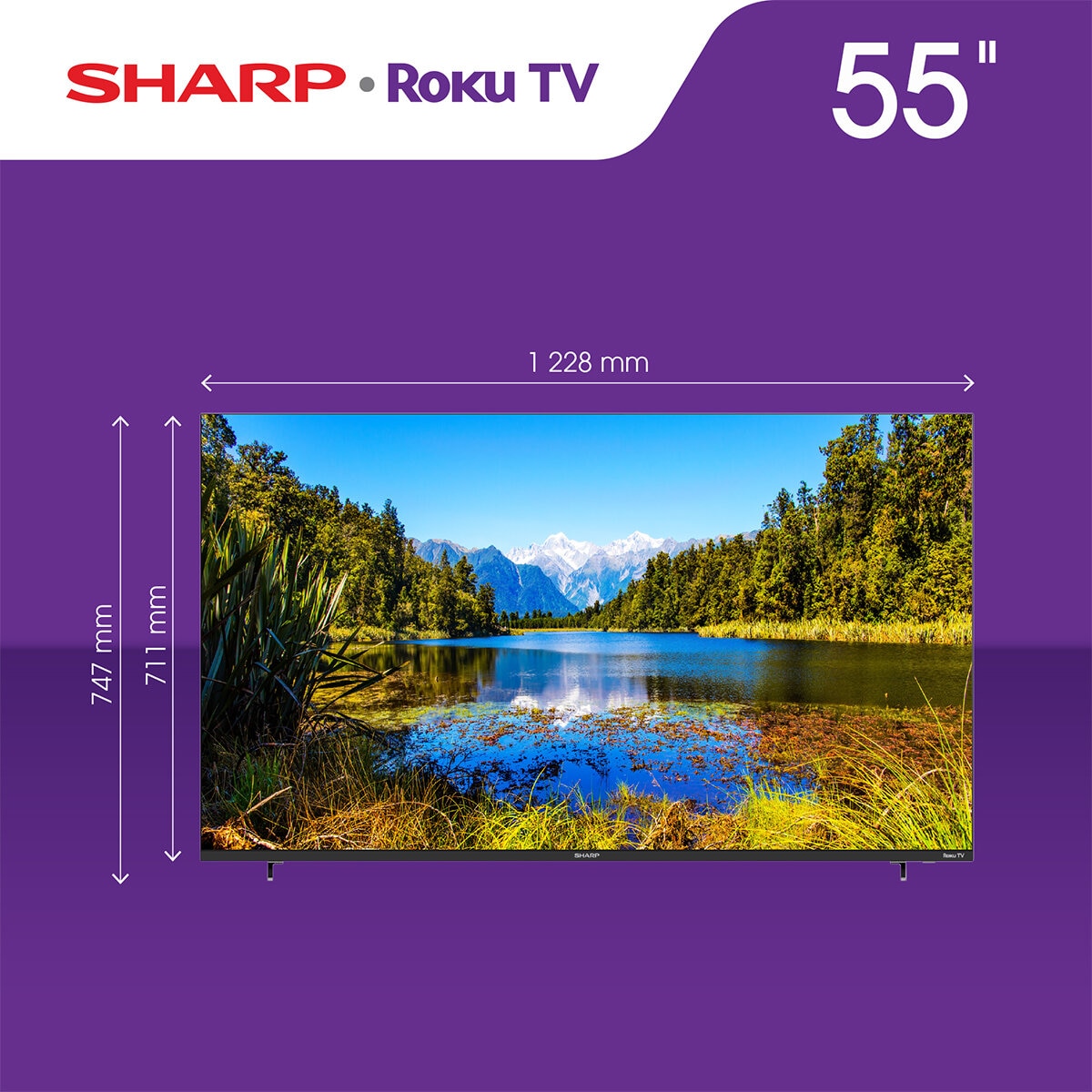 Sharp Pantalla 55" UHD 4K Roku TV Sharp Pantalla 55" UHD 4K Roku TV