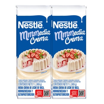 nestle media crema 4 pzas de 1 l
