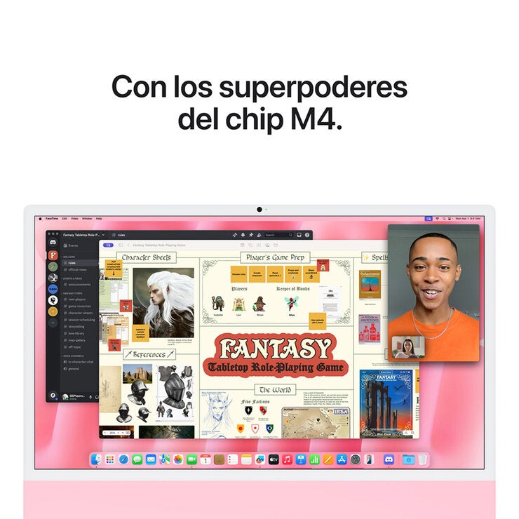 Apple iMac 24" 512GB 4.5K Chip M4 Rosa CPU de 10 núcleos GPU de 10 núcleos Memoria unificada de 24GB Apple iMac 24" 512GB 4.5K Chip M4 Rosa CPU de 10 núcleos GPU de 10 núcleos Memoria unificada de 24GB
