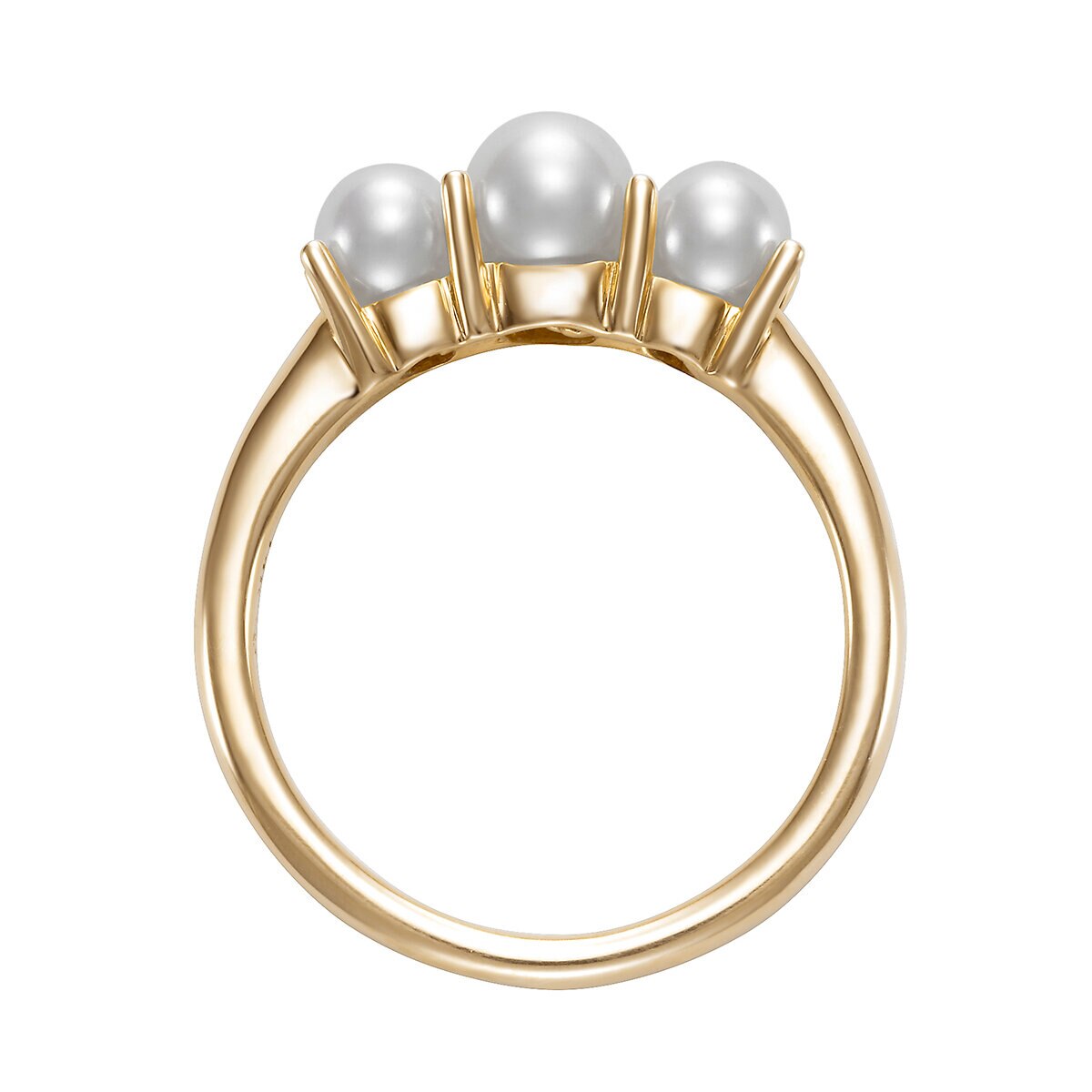 Anillo de Perla Cultivada, Oro Amarillo de 14K Anillo de Perla Cultivada, Oro Amarillo de 14K