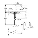 Grohe, Grifo Monomando de Baño Touchless Bau Cosmopolitan