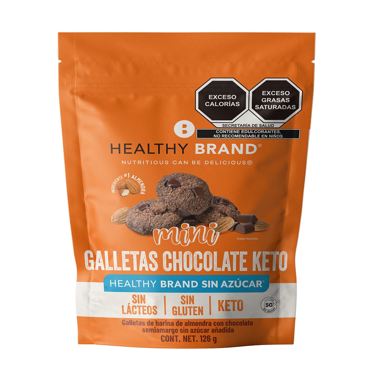 Healthy Brand Galletas de Chocolate Keto 126 g Healthy Brand Galletas de Chocolate Keto 126 g