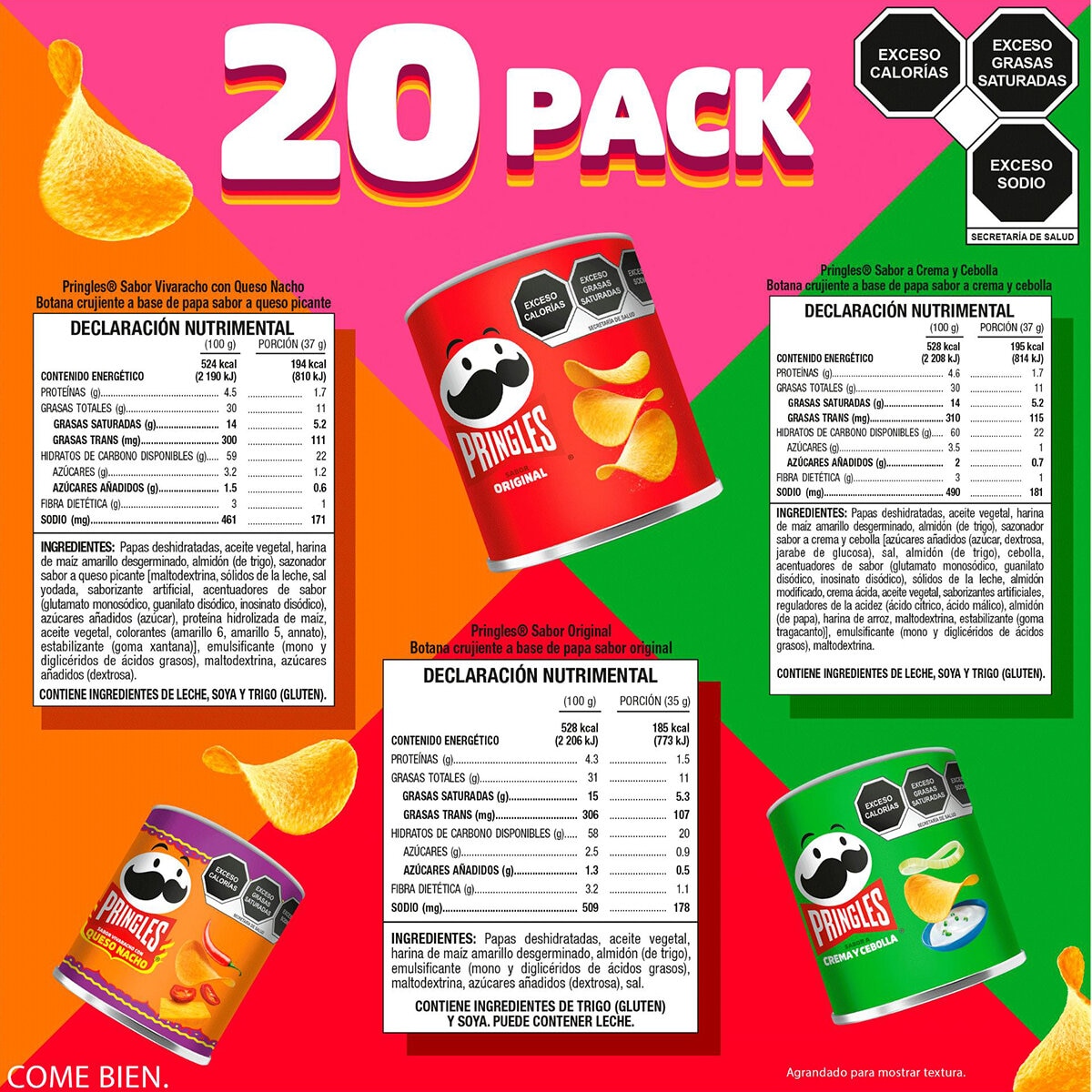 Pringles Papas Surtidas 20 pzas Pringles Papas Surtidas 20 pzas