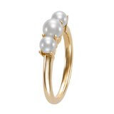 Anillo de Perla Cultivada, Oro Amarillo de 14K Anillo de Perla Cultivada, Oro Amarillo de 14K