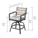 Agio, Nicolet Comedor Alto con Fogatero para Jardín de 7 piezas Agio, Nicolet Comedor Alto con Fogatero para Jardín de 7 piezas