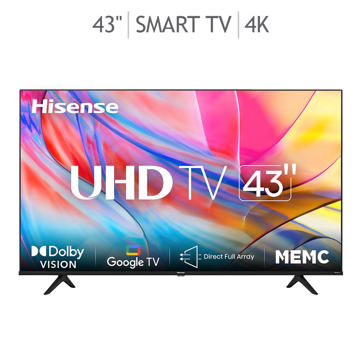 TV Hisense Pantalla 43 Pulgadas 4K Ultra HD Smart TV LED 43A6H