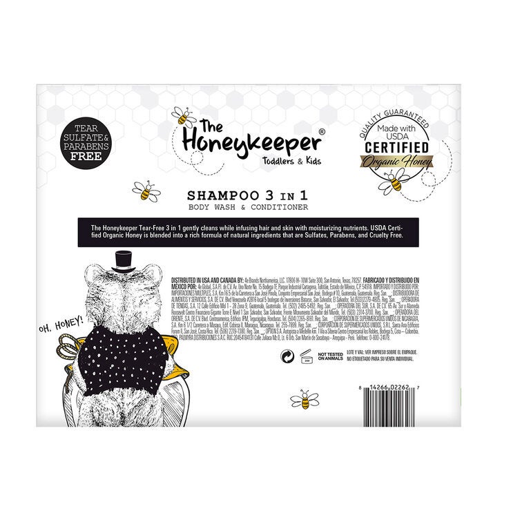 The Honeykeeper Shampoo 3 en 1 con miel 3 pzas de 700 ml The Honeykeeper Shampoo 3 en 1 con miel 3 pzas de 700 ml