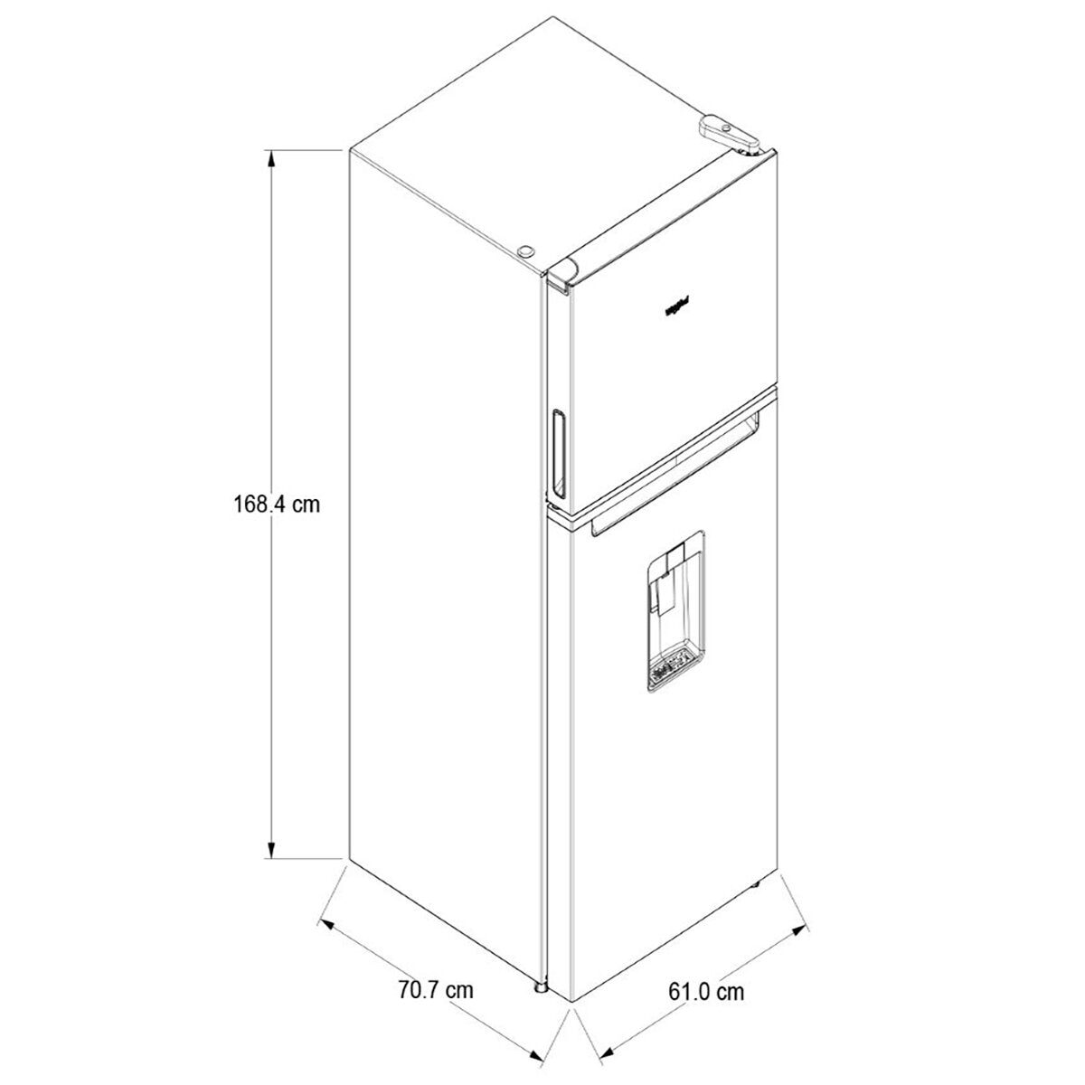 Whirlpool Refrigerador 13' Top Mount