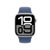 Apple Watch S10 (GPS + Cellular) Caja de aluminio plata 42mm con correa deportiva azul denim S/M