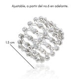 Mayfer, Anilo/Pulsera Plata .925, Color Blanco