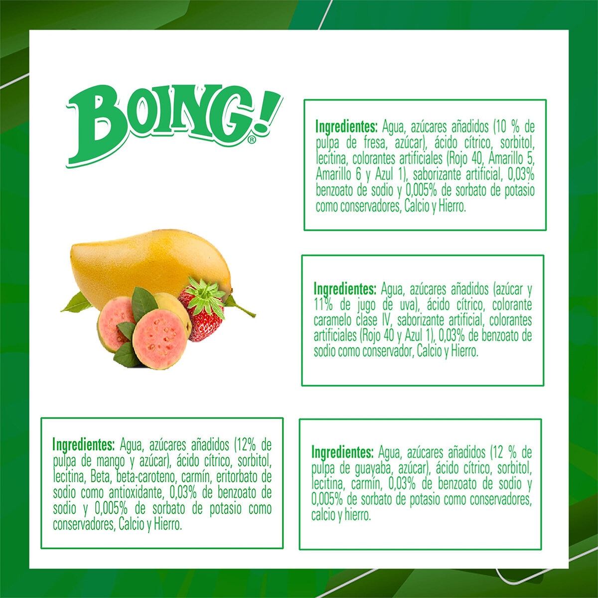 Boing Bebidas de Sabores Surtidos 24 pzas de 237 ml