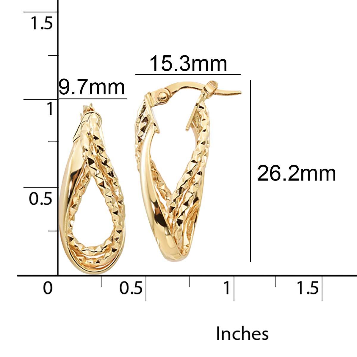 Aretes, Oro Amarillo de 14kt