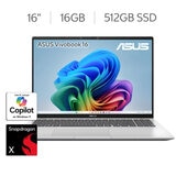 ASUS Vivobook 16 Laptop 16" Snapdragon X 16GB 512 GB SSD ASUS Vivobook 16 Laptop 16" Snapdragon X 16GB 512 GB SSD