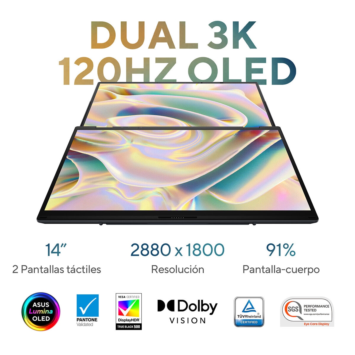 ASUS Zenbook DUO Laptop 14" 3K OLED Dual Intel Core Ultra 9 Series 2 32 GB 2TB SSD ASUS Zenbook DUO Laptop 14" 3K OLED Dual Intel Core Ultra 9 Series 2 32 GB 2TB SSD