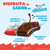 Kinder Délice Pastelito con Cobertura a Base de Cacao 15 pzas de 39g Kinder Délice Pastelito con Cobertura a Base de Cacao 15 pzas de 39g