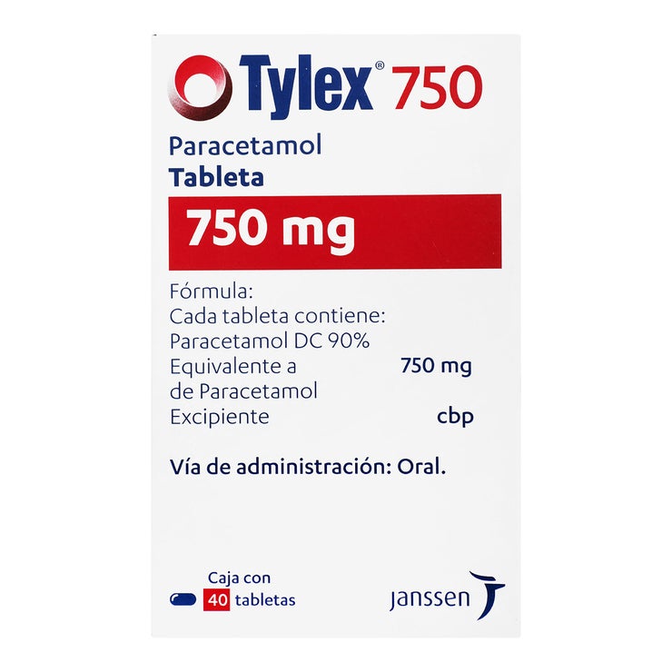 Tylex 750mg 40 Tabletas Tylex 750mg 40 Tabletas