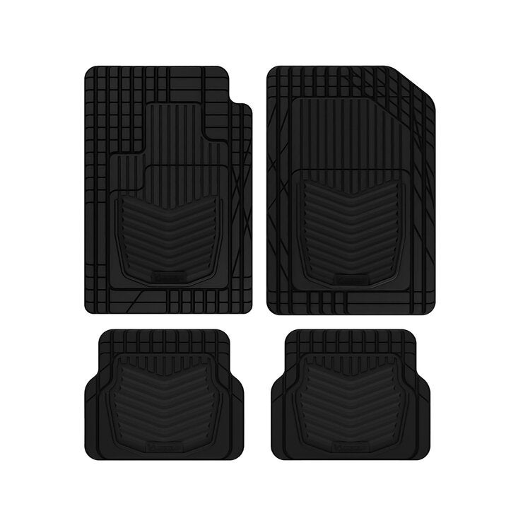 Michelin Tapete Universal de Hule Negro Para Automóvil 4 Piezas Michelin Tapete Universal de Hule Negro Para Automóvil 4 Piezas