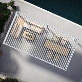 Zhengte, Pérgola de Aluminio de 3m x 6m, Color Blanco Zhengte, Pérgola de Aluminio de 3m x 6m, Color Blanco