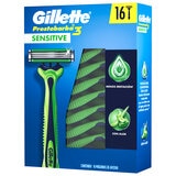 Gillette Prestobarba 3 Rastrillos desechables Sensitive 16 pzas Gillette Prestobarba 3 Rastrillos desechables Sensitive 16 pzas