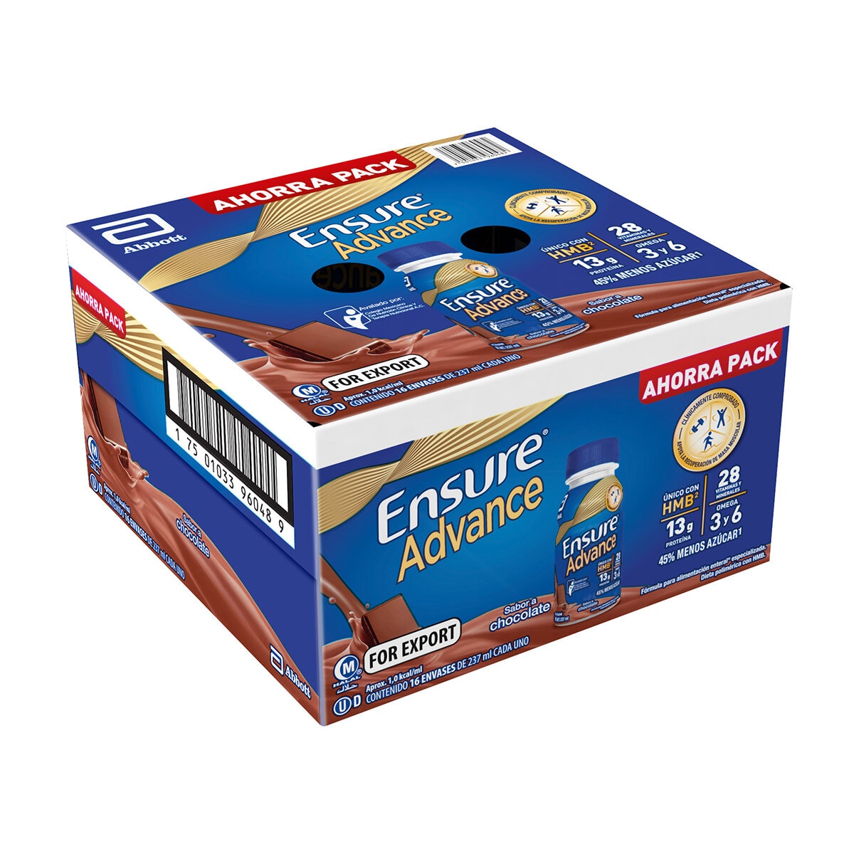 Ensure Advance Suplemento Alimenticio Sabor Chocolate 16 pzas de 237 ml Ensure Advance Suplemento Alimenticio Sabor Chocolate 16 pzas de 237 ml
