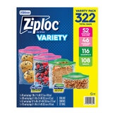 Ziploc Paquete Surtido de Bolsas 322 pzas Ziploc Paquete Surtido de Bolsas 322 pzas