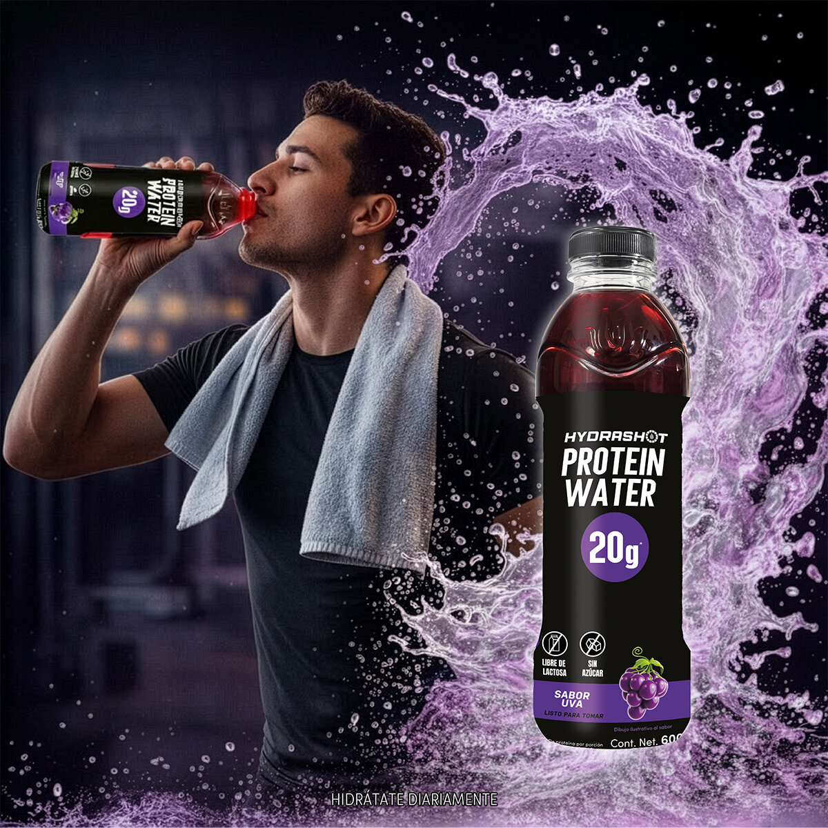 Hydrashot Bebida de Proteína + Electrolitos con 20 g de Proteína 18 / 600 ml Hydrashot Bebida de Proteína + Electrolitos con 20 g de Proteína 18 / 600 ml