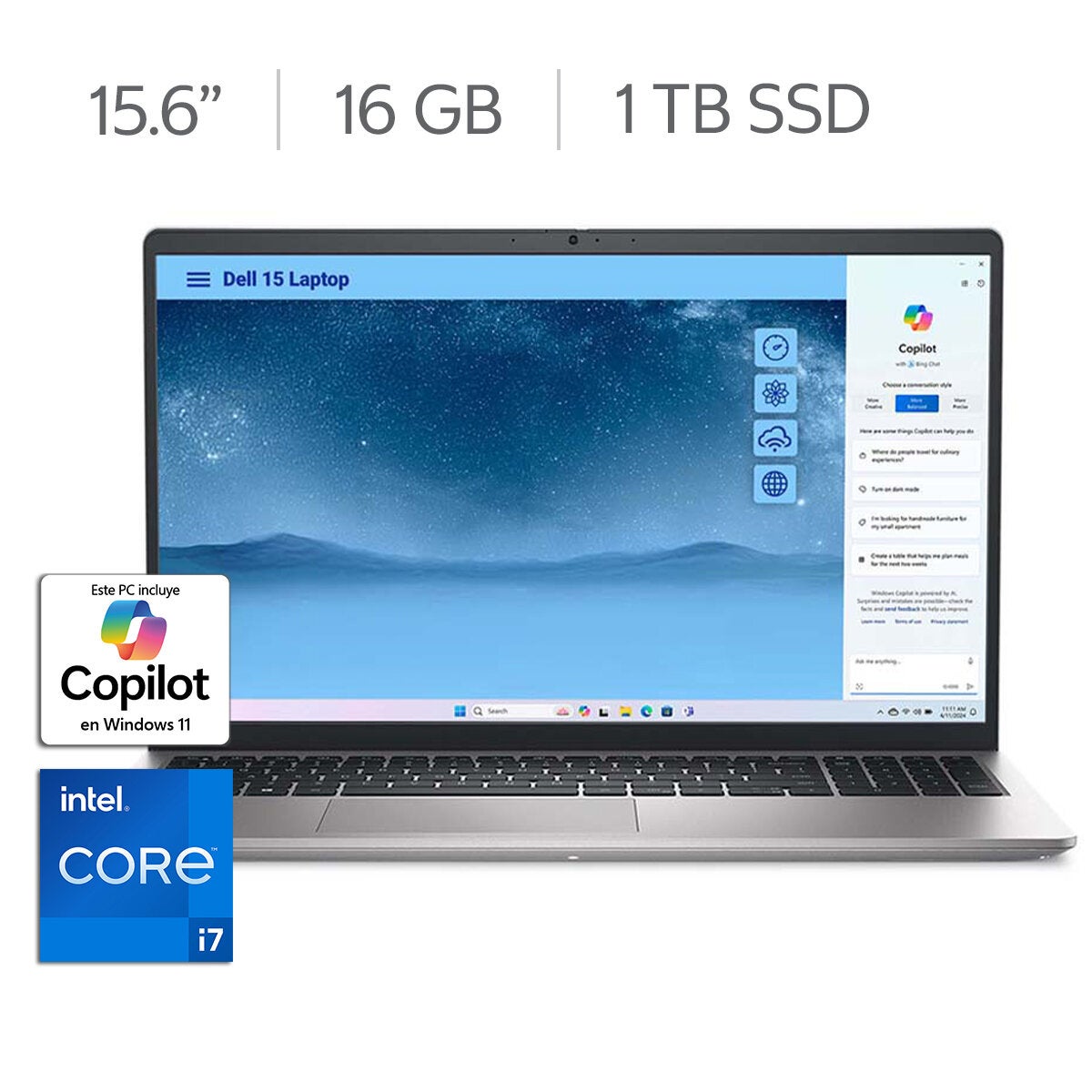 DELL 15 DC15250 Laptop 15.6" Full HD Intel Core i7 16GB 1TB SSD DELL 15 DC15250 Laptop 15.6" Full HD Intel Core i7 16GB 1TB SSD