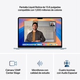 Apple MacBook Air 13" Chip M4 512GB Azul Apple MacBook Air 13" Chip M4 512GB Azul