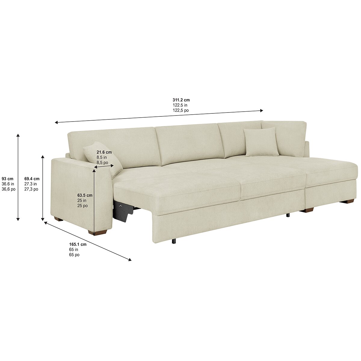 Thomasville, Seccional Convertible de 2 Piezas Thomasville, Seccional Convertible de 2 Piezas