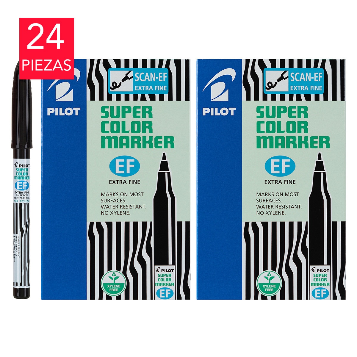 Pilot Marcador Permanente Rellenable 24 Piezas Pilot Marcador Permanente Rellenable 24 Piezas