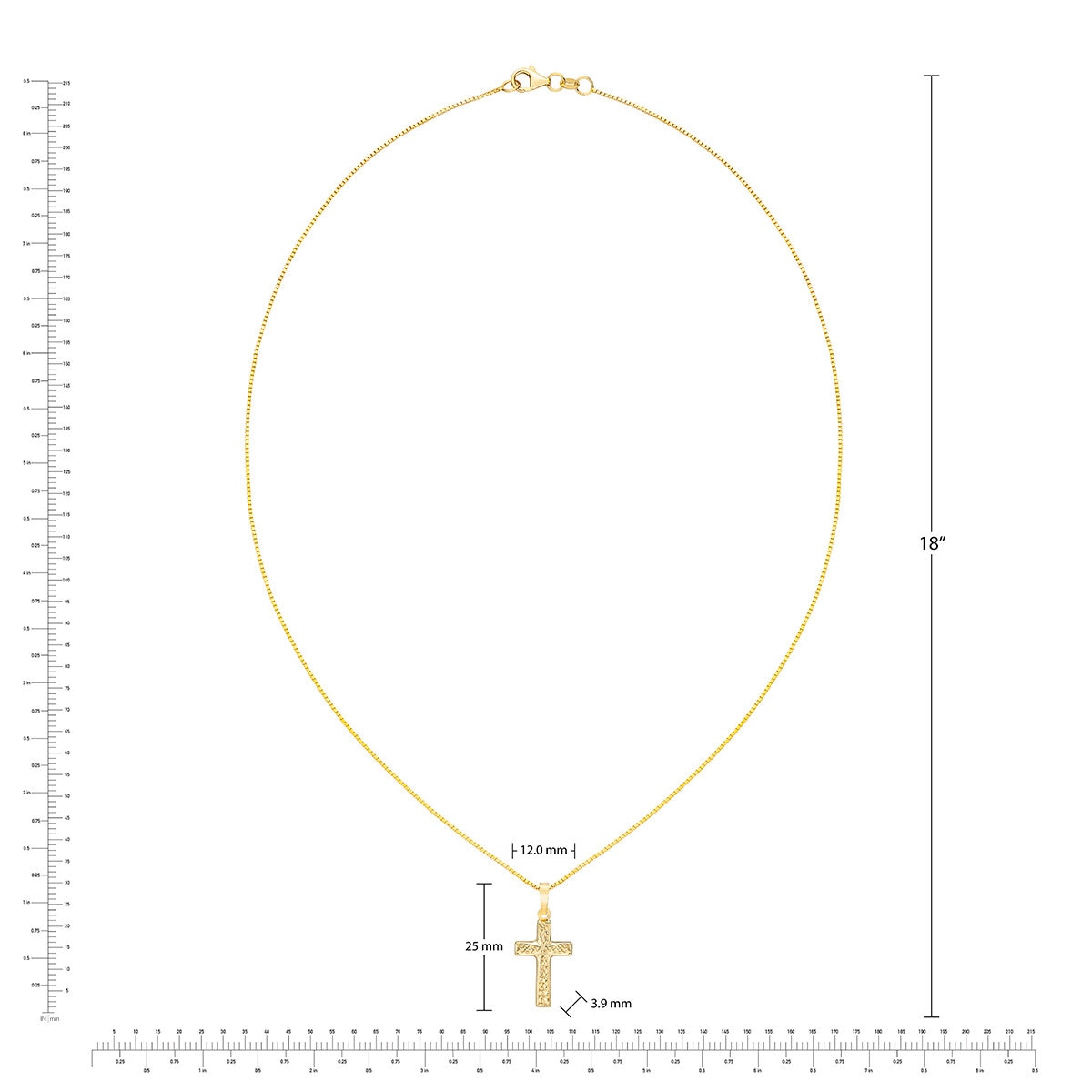 Dije de Cruz, Reversible, Oro Amarillo 14K Dije de Cruz, Reversible, Oro Amarillo 14K