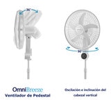 OmniBreeze, Ventilador de Pedestal Blanco, 4 Velocidades OmniBreeze, Ventilador de Pedestal Blanco, 4 Velocidades
