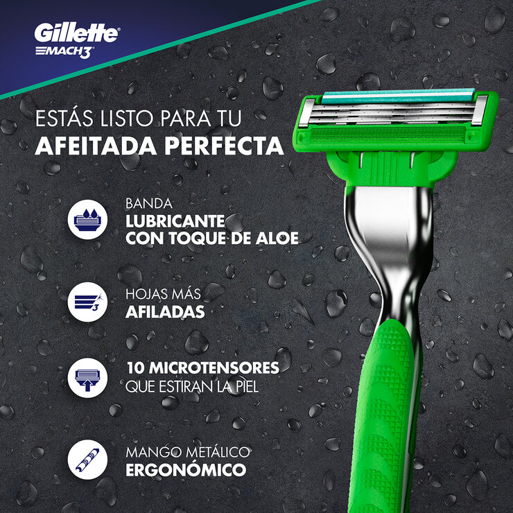 Gillette Repuestos Para Afeitar Mach3 Sensitive 20 pzas Gillette Repuestos Para Afeitar Mach3 Sensitive 20 pzas