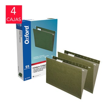 Oxford, Folder Tamaño Oficio Reciclado Color Verde, 100 Piezas Oxford, Folder Tamaño Oficio Reciclado Color Verde, 100 Piezas