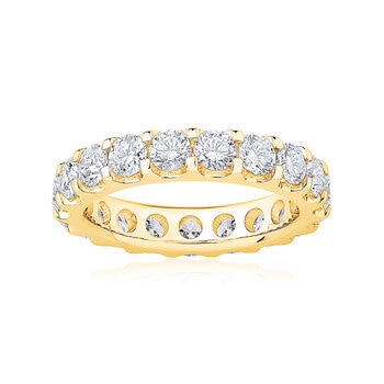 Anillo de Eternidad, 3.00ctw Diamantes, Oro Amarillo de 14K