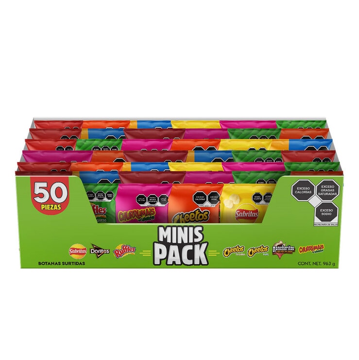 Sabritas Papas Surtidas Minis 50 pzas