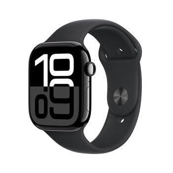 Apple Watch S10 (GPS + Cellular) Caja de aluminio negro azabache 46mm con correa deportiva negro M/L