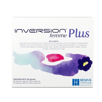 Inversión Femme Plus 60 cápsulas de día y 30 Cápsulas de Noche Inversión Femme Plus 60 cápsulas de día y 30 Cápsulas de Noche