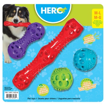 Hero Juguetes para Mascota 4 pzas