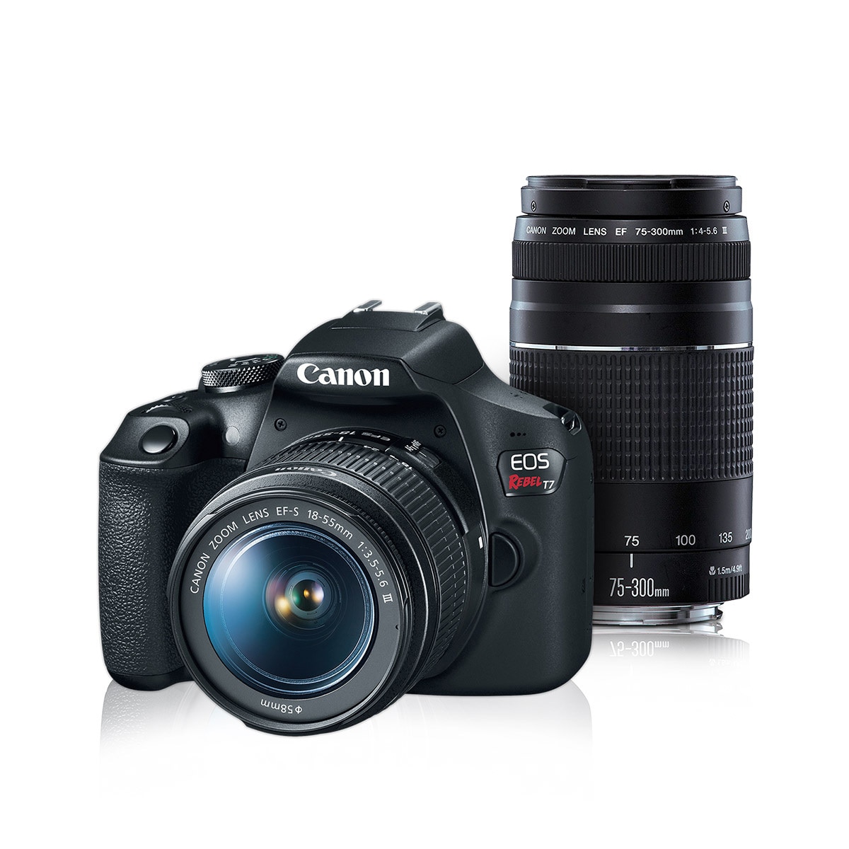 Canon, Cámara Digital EOS Rebel T7 + Lente EF-S 18-55mm +