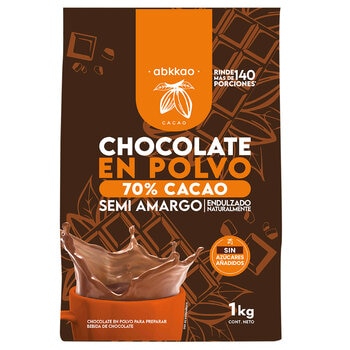 Abkkao Chocolate en Polvo 70% Cacao 1 kg