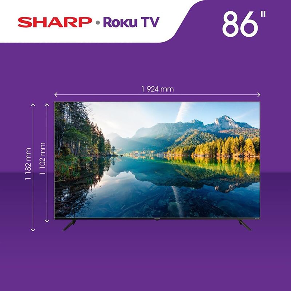 Sharp Pantalla 86" UHD Roku TV Sharp Pantalla 86" UHD Roku TV