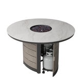 Agio, Nicolet Comedor Alto con Fogatero para Jardín de 7 piezas Agio, Nicolet Comedor Alto con Fogatero para Jardín de 7 piezas