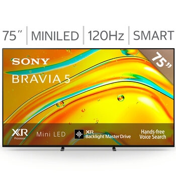 sony pantalla 75” bravia 5 miniled 4k google tv